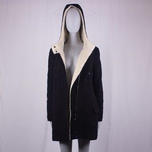 NWT ANTHROPOLOGIE SEE U SOON Hooded Wool Blend Coat Size 1/S